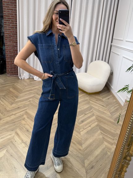 Naya Denim Jumpsuit – Mid Blue