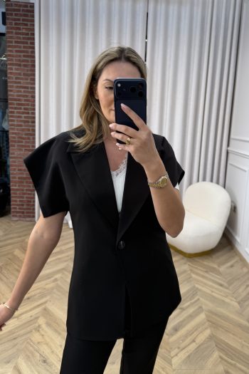 Demi Belted Vest – Black - Image 2