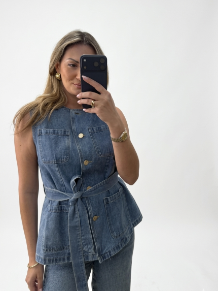 Holly Denim Jacket – Mid Blue