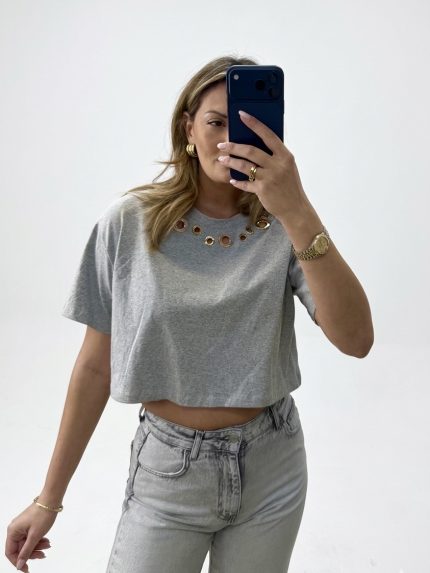 Margi Crop T-shirt – Grey