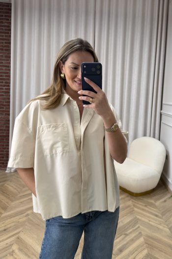 Gala Oversized Shirt – Beige