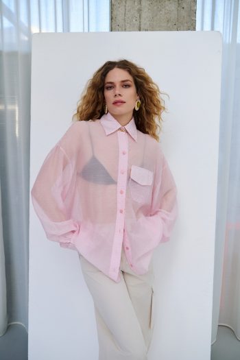 Goldskin Strass Shirt – Pink