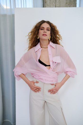 Goldskin Strass Shirt – Pink - Image 2