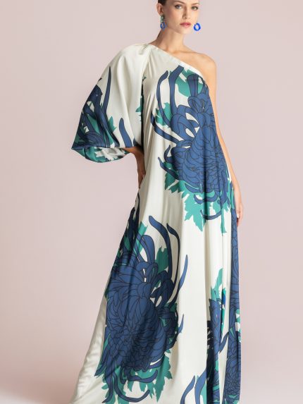 August One Shoulder Dress – Print