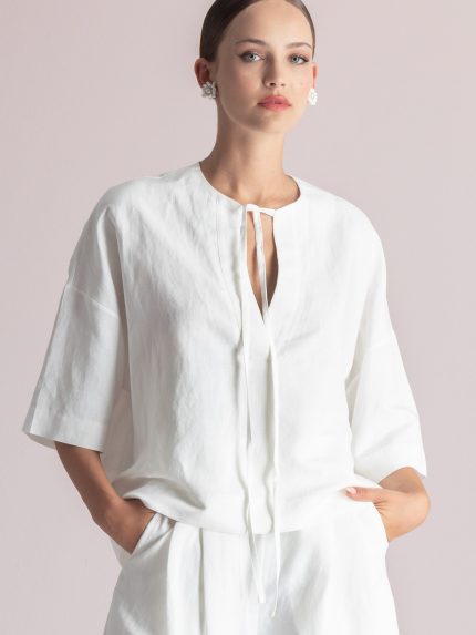 Valeria Tunic – Ecru/Black