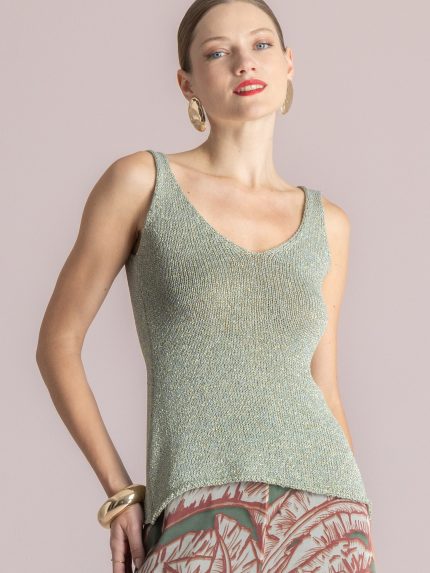 Jill Lurex Knit – Sand/Clay