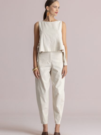 Dimitra Pants – Ecru/Clay
