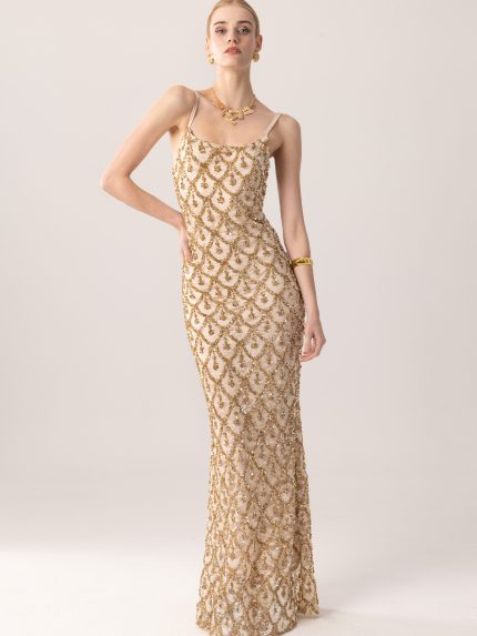 Phoebe Dress – Gold