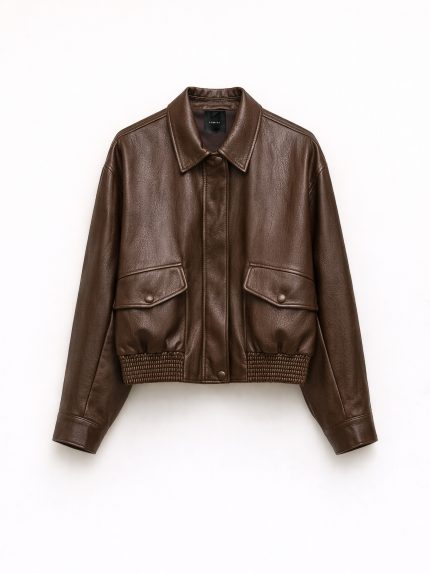 Luciana Leather Jacket – Brown