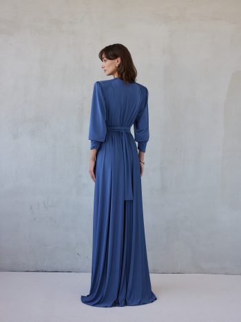 Carla Dress – Dusty Blue - Image 3