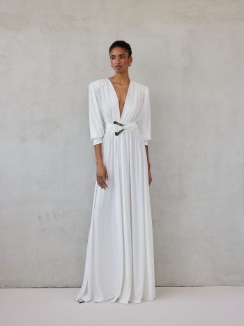 Carla Dress – Off White - Image 3