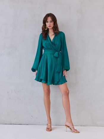 Savina Dress – Emerald - Image 3