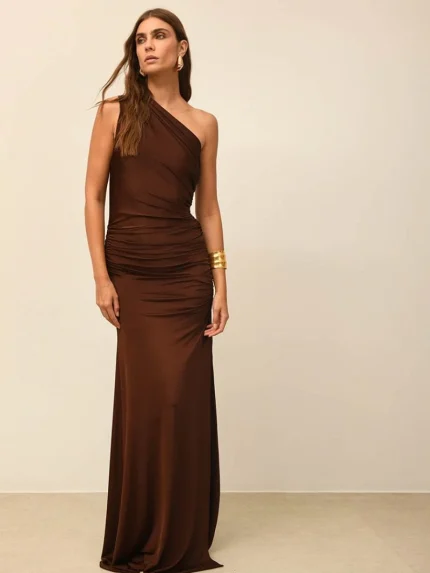 Angelina Dress – Brown