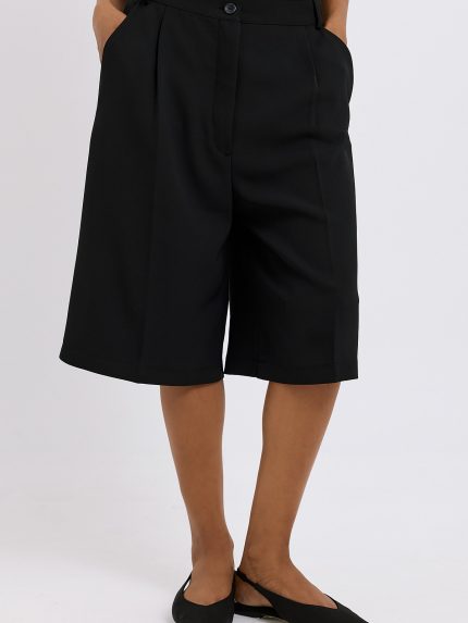 Reba Crepe Shorts – Black/Vanilla