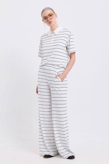 Leia Rib Pants – White - Image 3