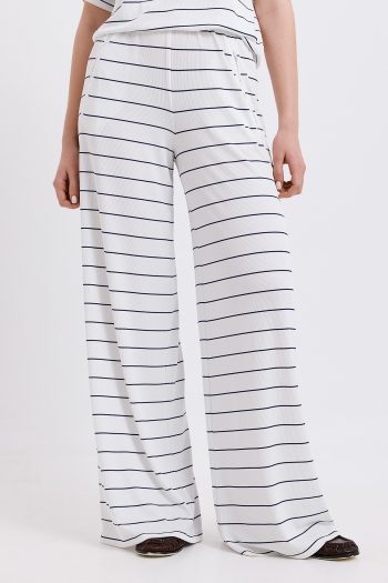Leia Rib Pants – White - Image 2