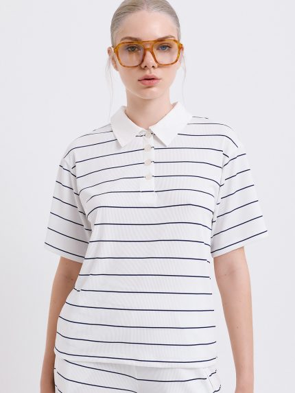 Livia Polo Blouse – White