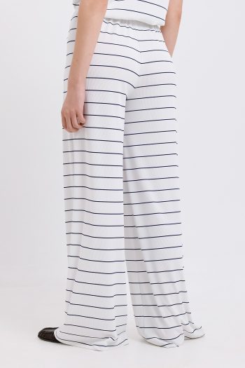 Leia Rib Pants – White - Image 5