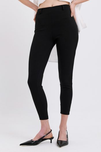 Rowan Scuba Crop Leggings – Black/Beige