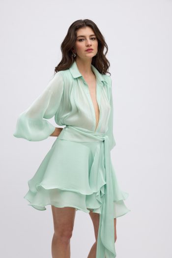 Clio Mini Skirt – Mint - Image 3