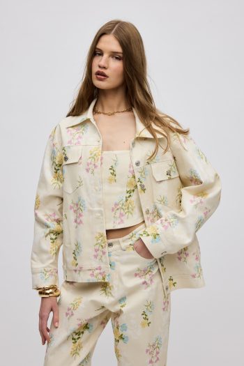 Butter Blossom Denim Jacket – Print - Image 4