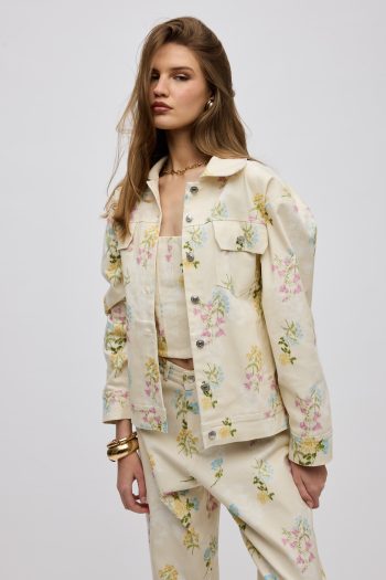 Butter Blossom Denim Jacket – Print - Image 2