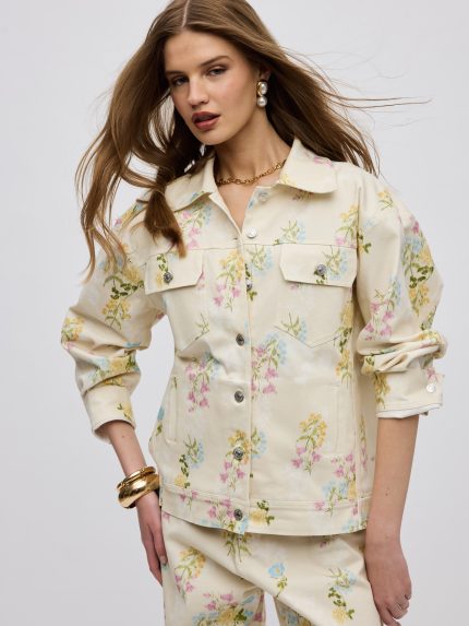 Butter Blossom Denim Jacket – Print