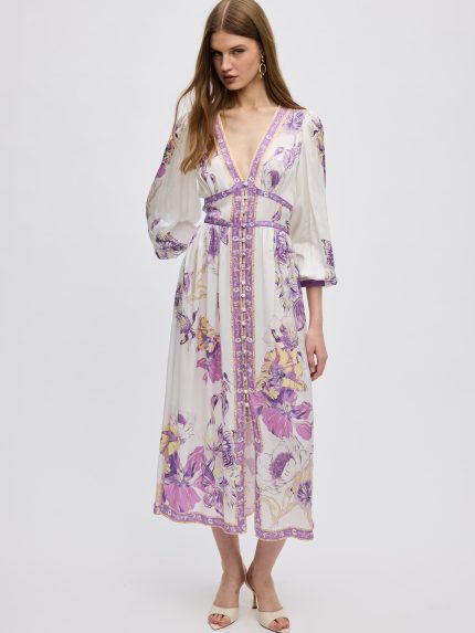 Vasiliki Midi Dress – Print