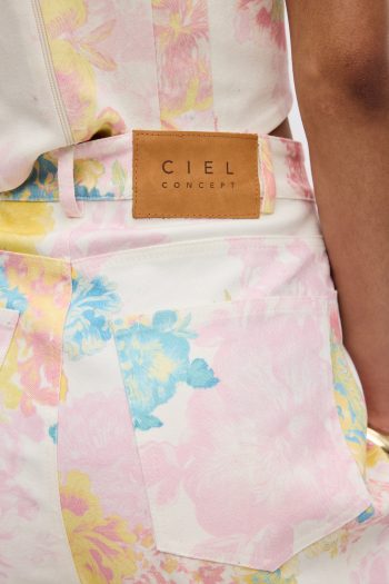 Floral Mist Denim Pants – Print - Image 5