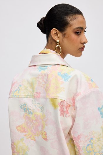 Floral Mist Denim Jacket – Print - Image 5