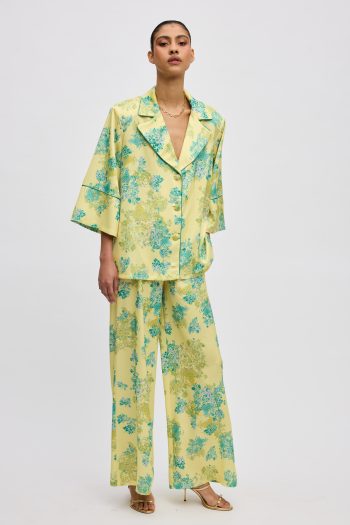 Lime Petals Pyjama Set – Print - Image 4