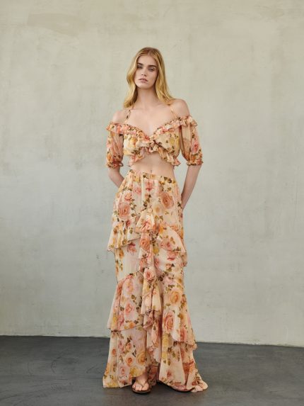 Sorelle Ruffle Skirt – Print