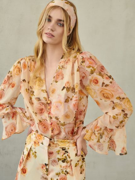 Sorelle Shirt with Scarf – Print