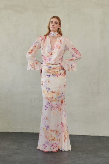 Villy Shirt with Scarf – Print - Image 2