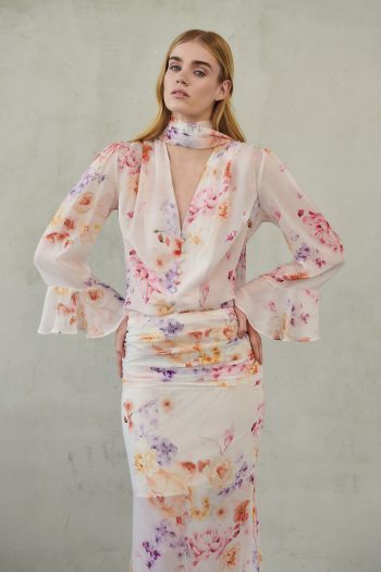 Villy Shirt with Scarf – Print