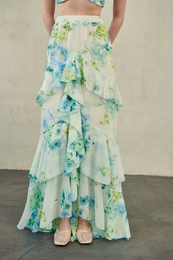 Zayel Ruffle Skirt – Print