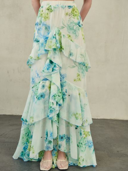 Zayel Ruffle Skirt – Print