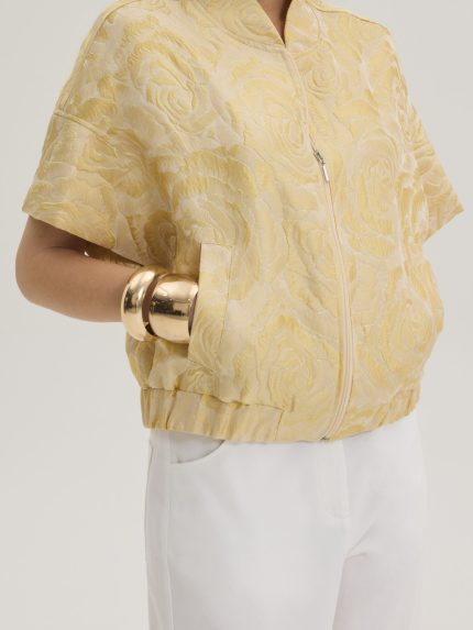 Irida Brocade Bomber – Print