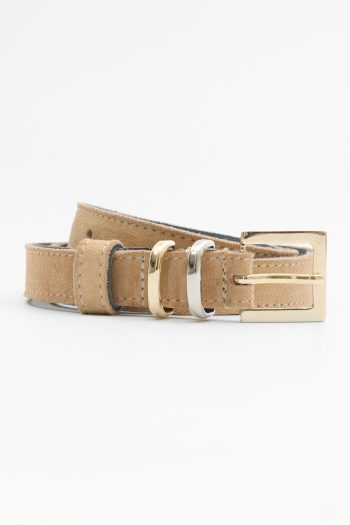 Ellis Suede Belt – Beige
