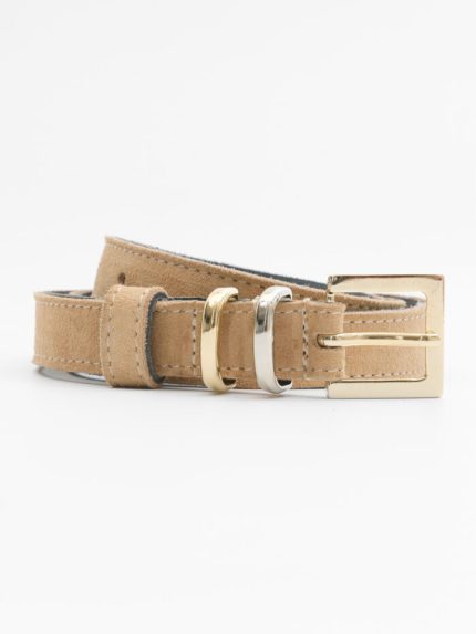 Ellis Suede Belt – Beige
