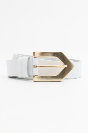Forever Form Leather Belt – White