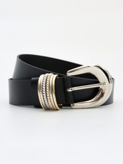 Treasure Leather Belt – Black