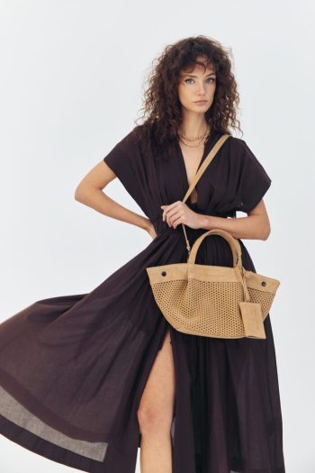 Horizon Suede Bag – Beige - Image 4