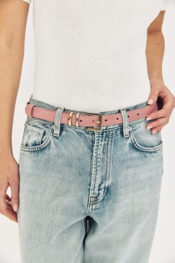 Ellis Suede Belt – Pink - Image 3