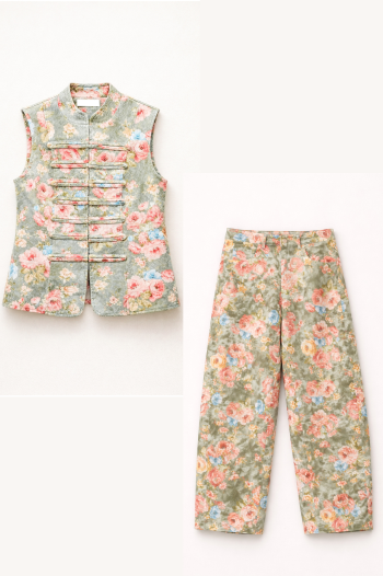 Alyssa Floral Set – Olive