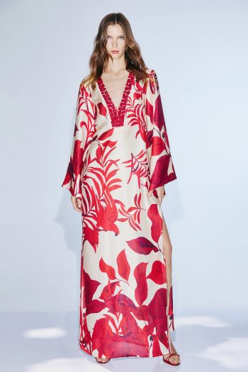 Alkmini Dress – Beige Print