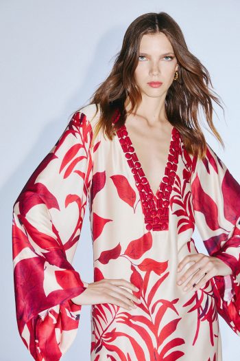 Alkmini Dress – Beige Print - Image 2