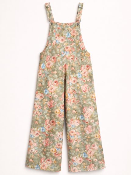 Alyssa Floral Overall – Olive