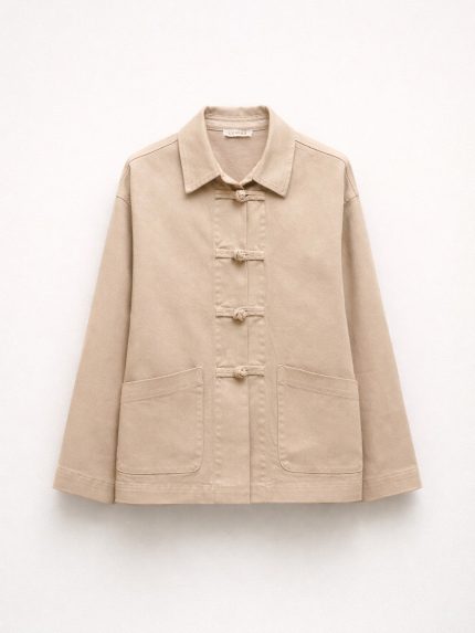 Isla Structured Jacket – Beige