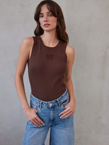 Ashley Tank Top – Brown